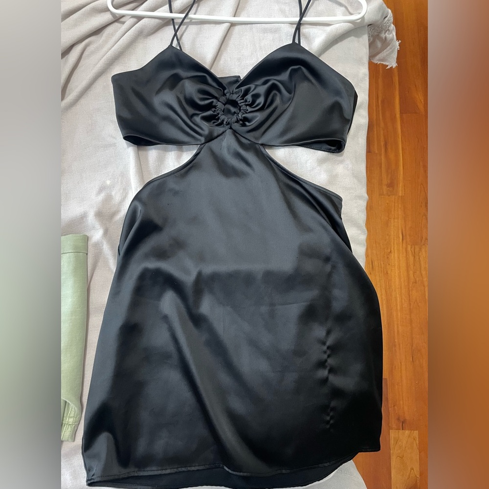Black mini dress